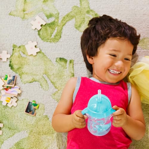 7 Ounce 2 Pack Blue/Green Weighted Straw Sippy Cup C8484