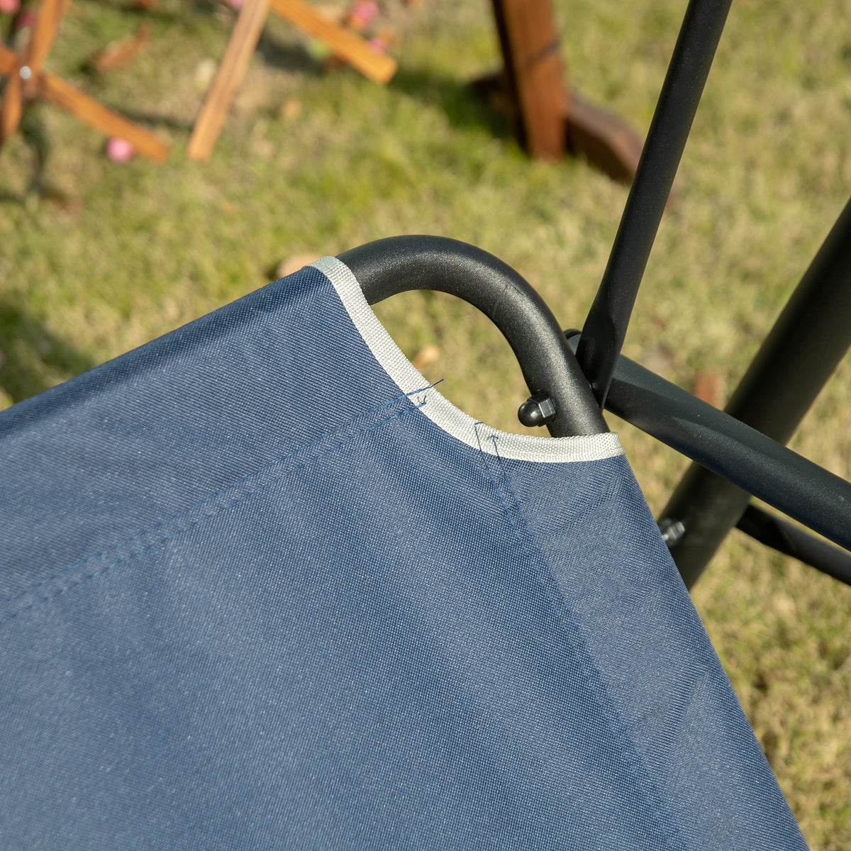 Dark Blue Steel Porch Swing K36910