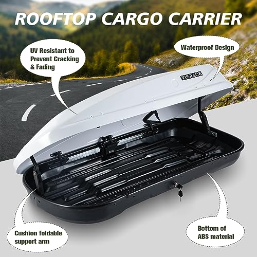 White 13 Cubic Feet ABS PMMA Roof Cargo Carrier X921