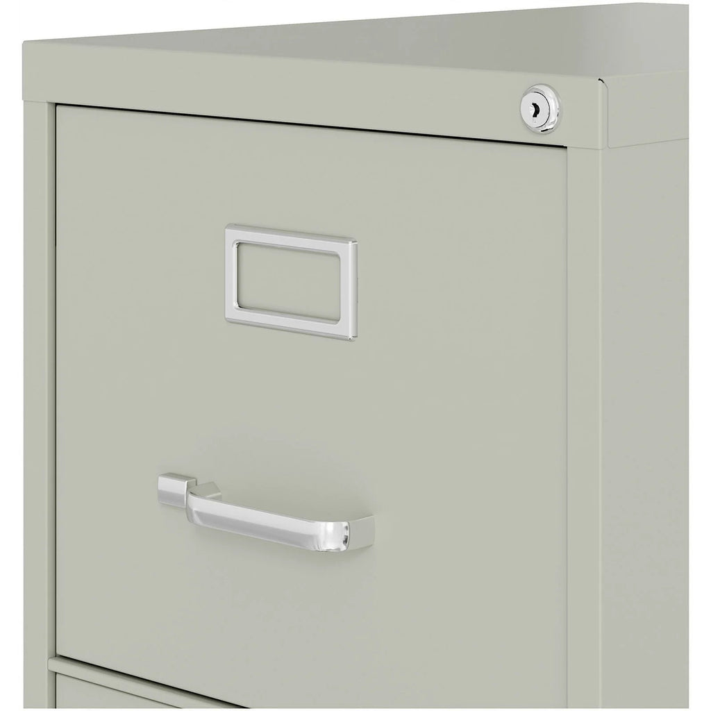 25" 4-Drawer Metal Vertical File Cabinet in Gray H409