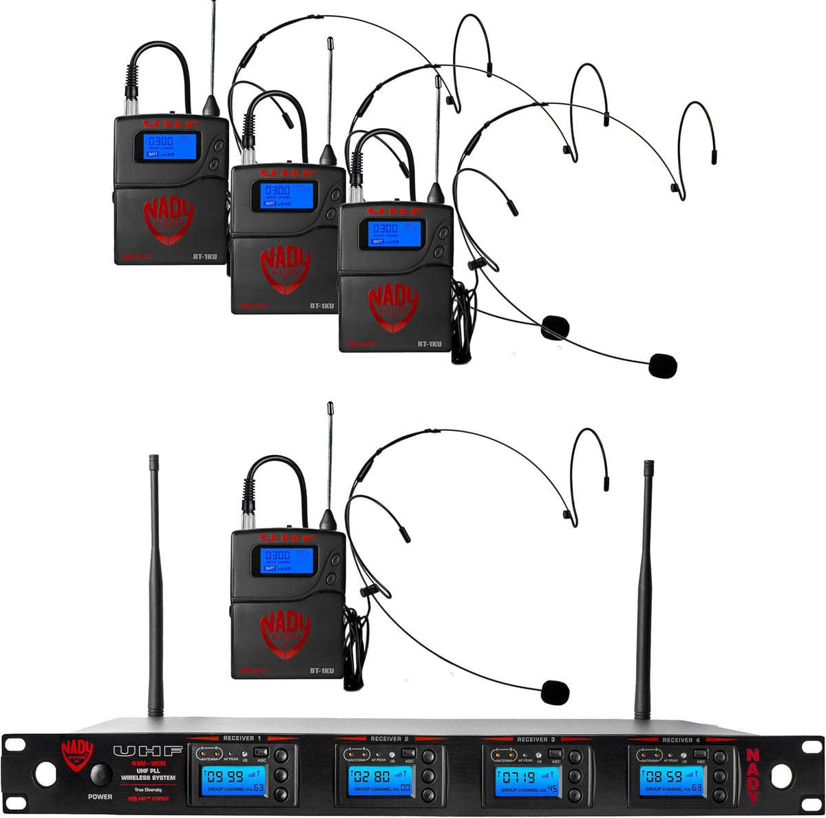 Dual True Diversity UHF Wireless System with 2 Lapel Microphones G238
