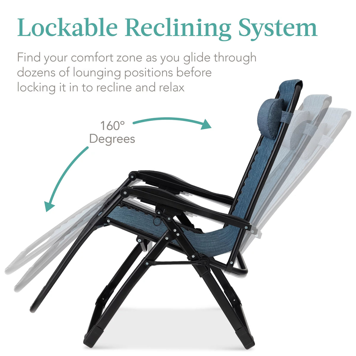 Oversized Zero Gravity Folding Recliner with Cushion M760290