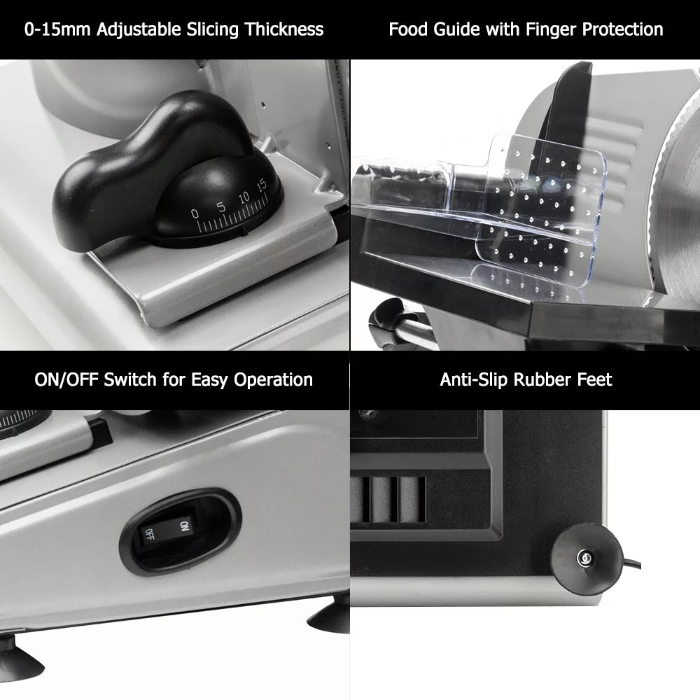 7.5" Semi-automatic Belt Cutter Deli Food Slicer N7824