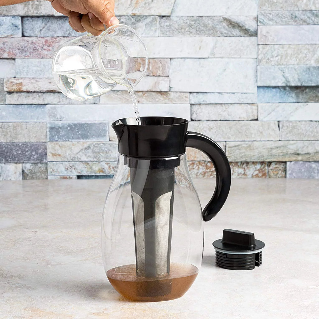 Airtight Cold Brew Coffee or Iced Tea Maker 2.7 Quart Black L2144