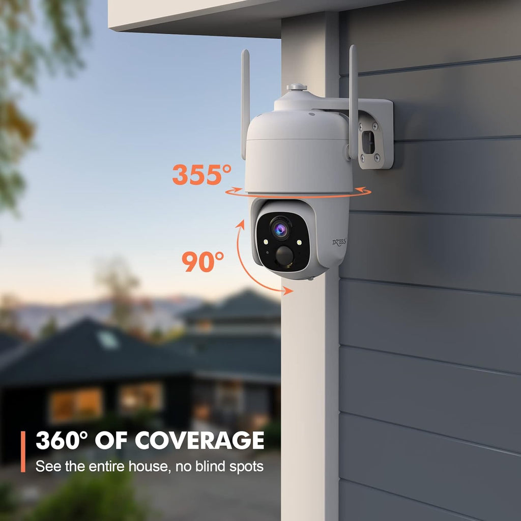 Wireless Battery Powered 360° PTZ Security Camera D781