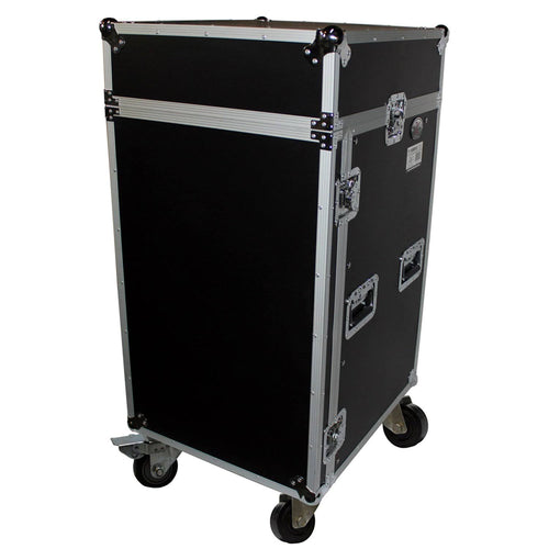 18U Rack x 10U Top Mixer DJ Combo Flight Case L9017