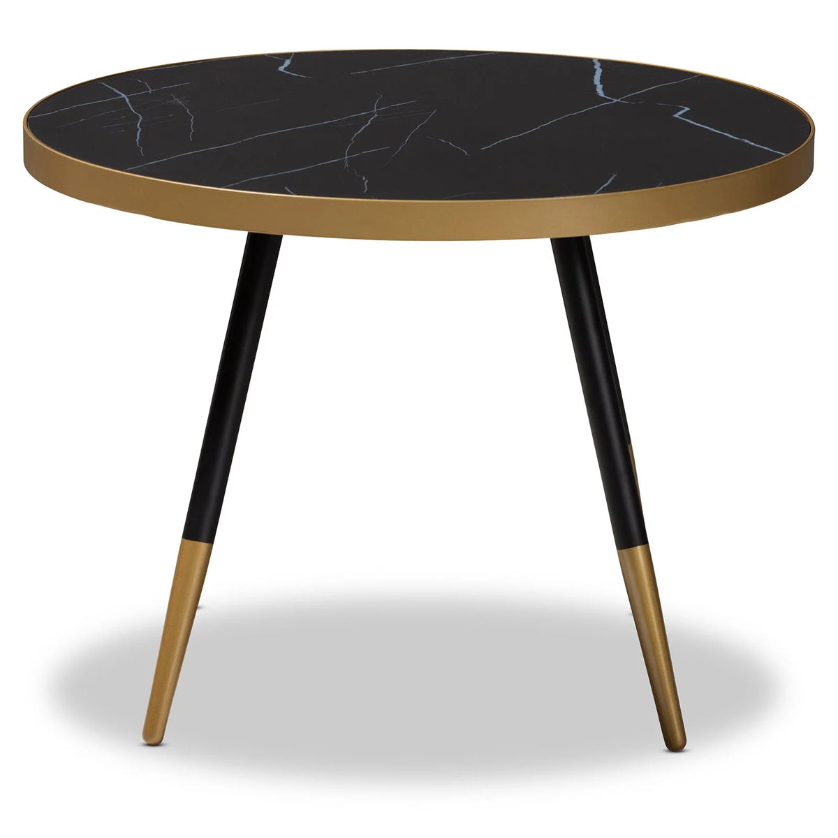 Round Marble Print Metal Coffee Table R93670