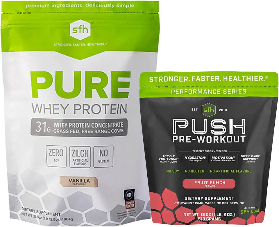 Vanilla Whey Protein and Pre-Workout Powder N1203