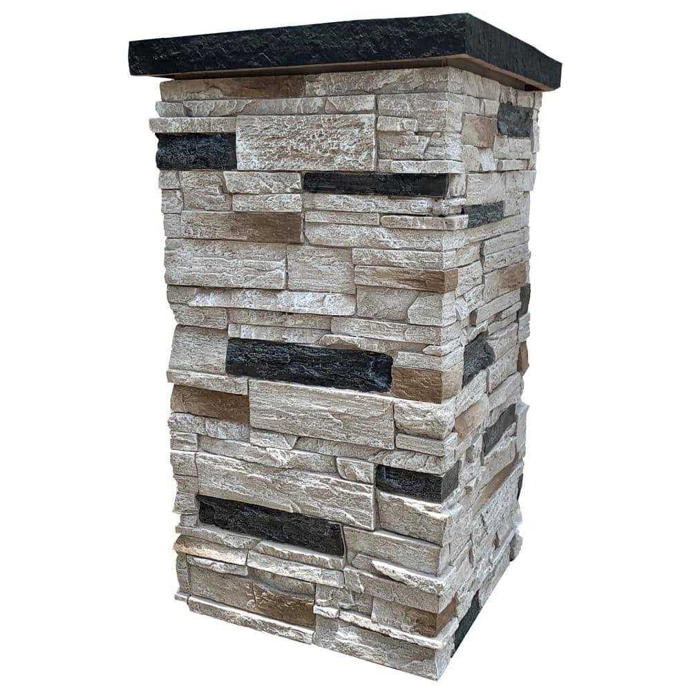 30 in. x 16 Faux Polyurethane Stone Column Siding Wrap G85576