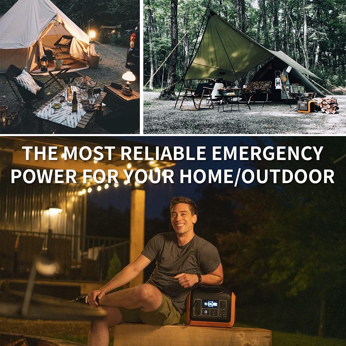 1200W Portable Power Station with 200W Solar Panel, 992Wh Battery, 3 AC Outlets L860
