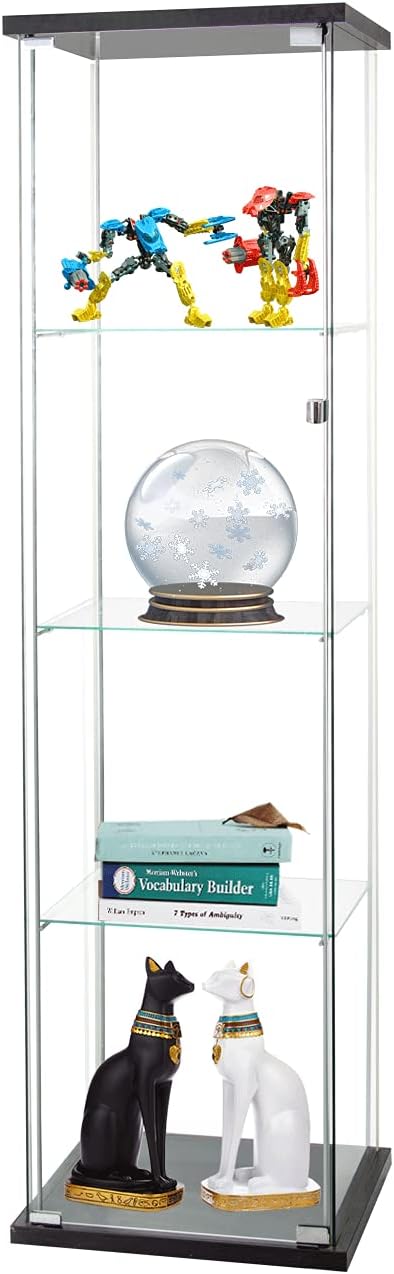 4-Shelf Glass Display Cabinet with Door D34761