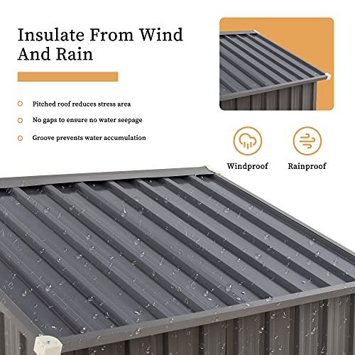 5 x 3 FT Metal Outdoor Storage Shed with Lockable Door R2735