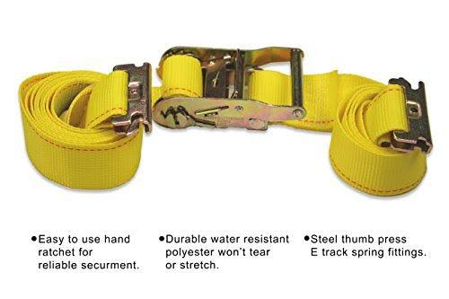 2 x 12 Heavy Duty Yellow Polyester Ratcheting Straps S7142