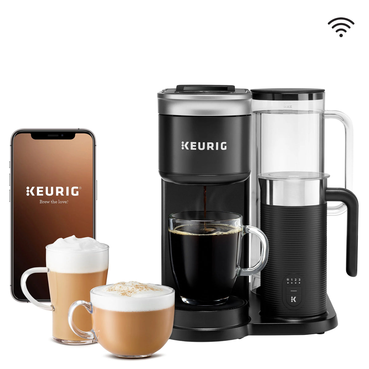 Single Serve Coffee Latte and Cappuccino Maker Black B661