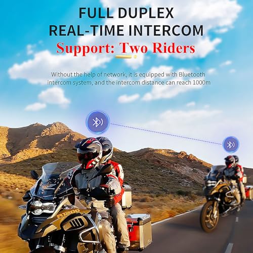 Full Face Dual Visor Motorcycle Helmet with Bluetooth Headset E729416