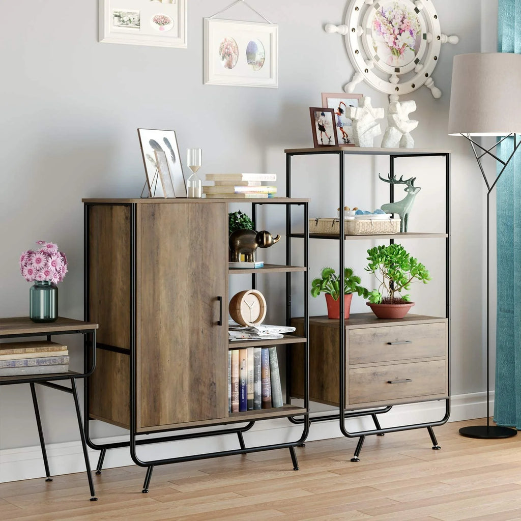 Metal Framed Bookcase with 3 Open Shelves Z220642