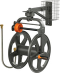 Wall Mounted Metal Hose Reel with Detachable Basket I780585