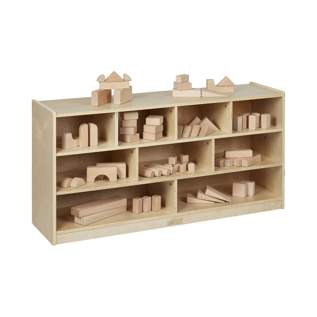 Mobile Block Storage Cart, Large, Natural V71362