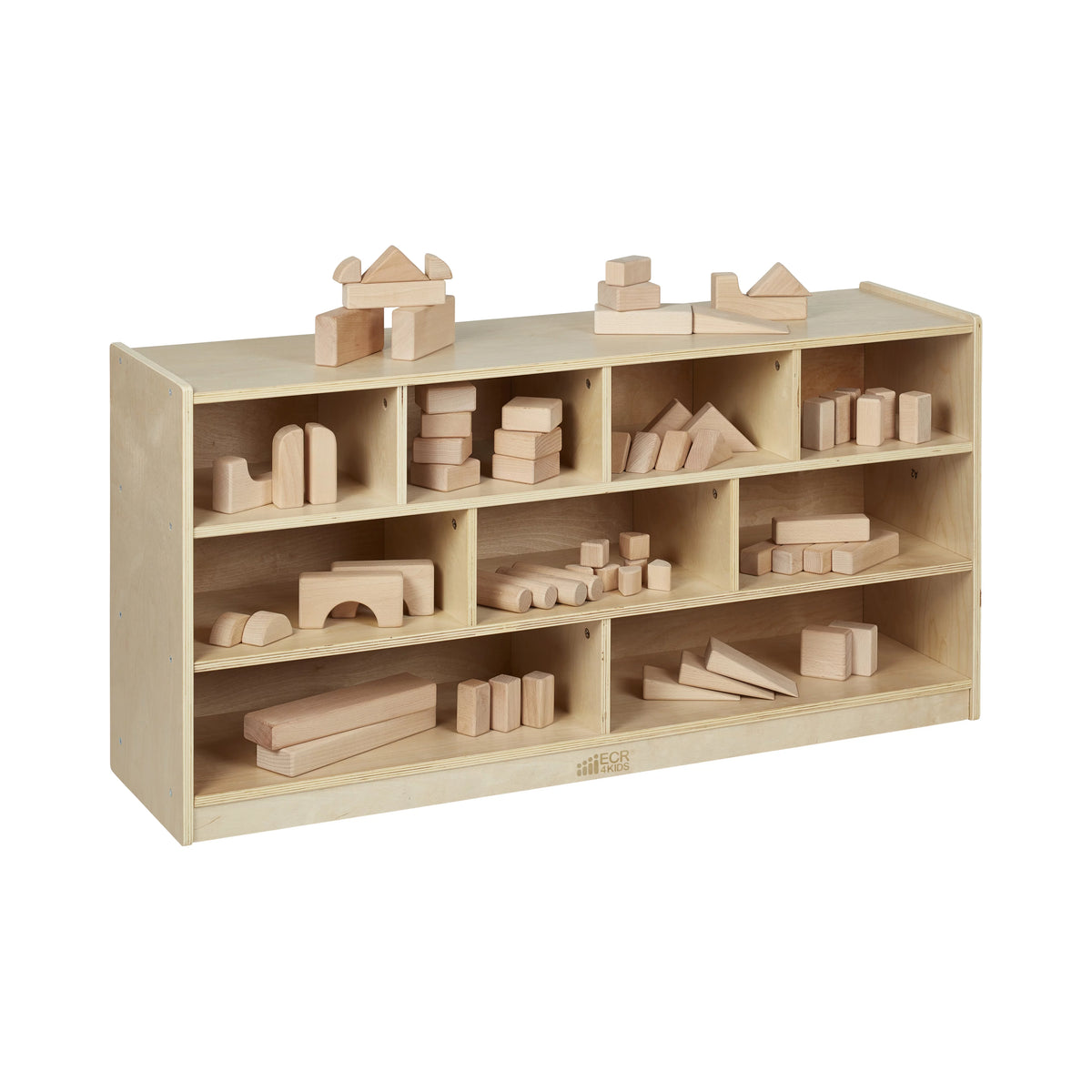 Mobile Block Storage Cart, Large, Natural V71362