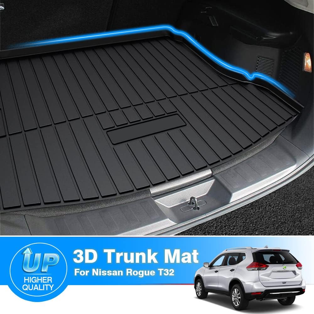 Custom Fit Cargo Liner Trunk Mat for Nissan Rogue 2014-2020 T32, Pack of 2 S120866