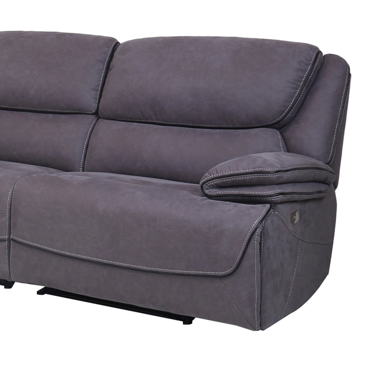 Gray Fabric Power Reclining Sectional D554365