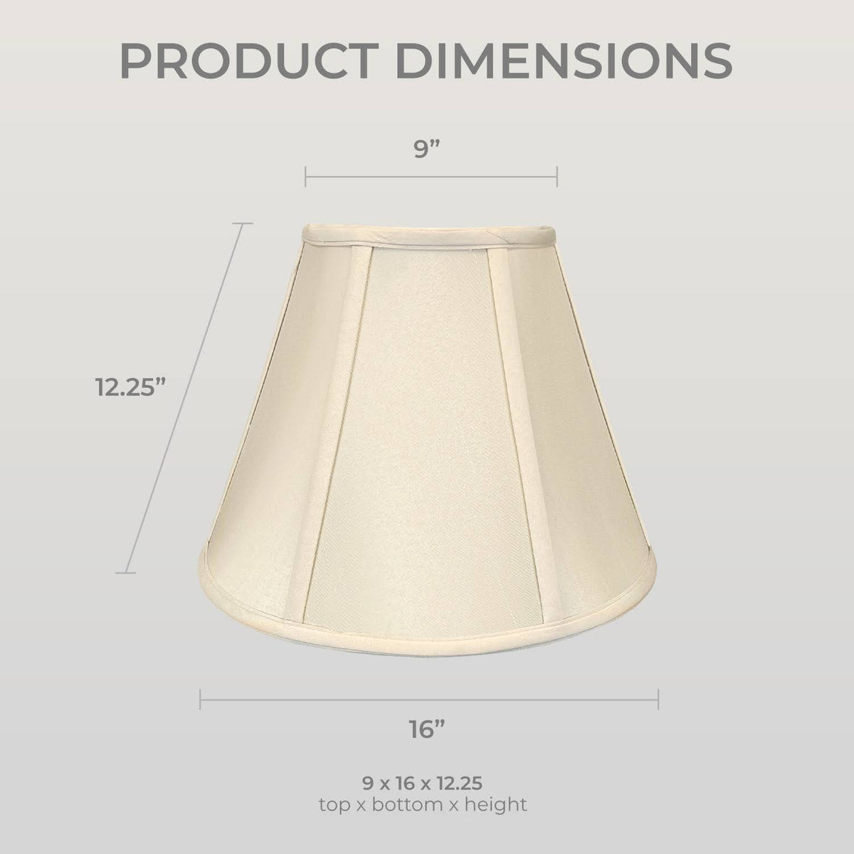 Beige 9x16x12.25 Set of 2 Lamp Shade I355