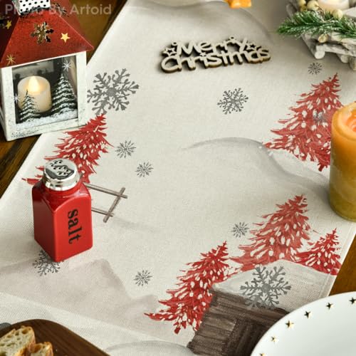 Blue Snowman Christmas Table Runner 13x72 Inch S343351