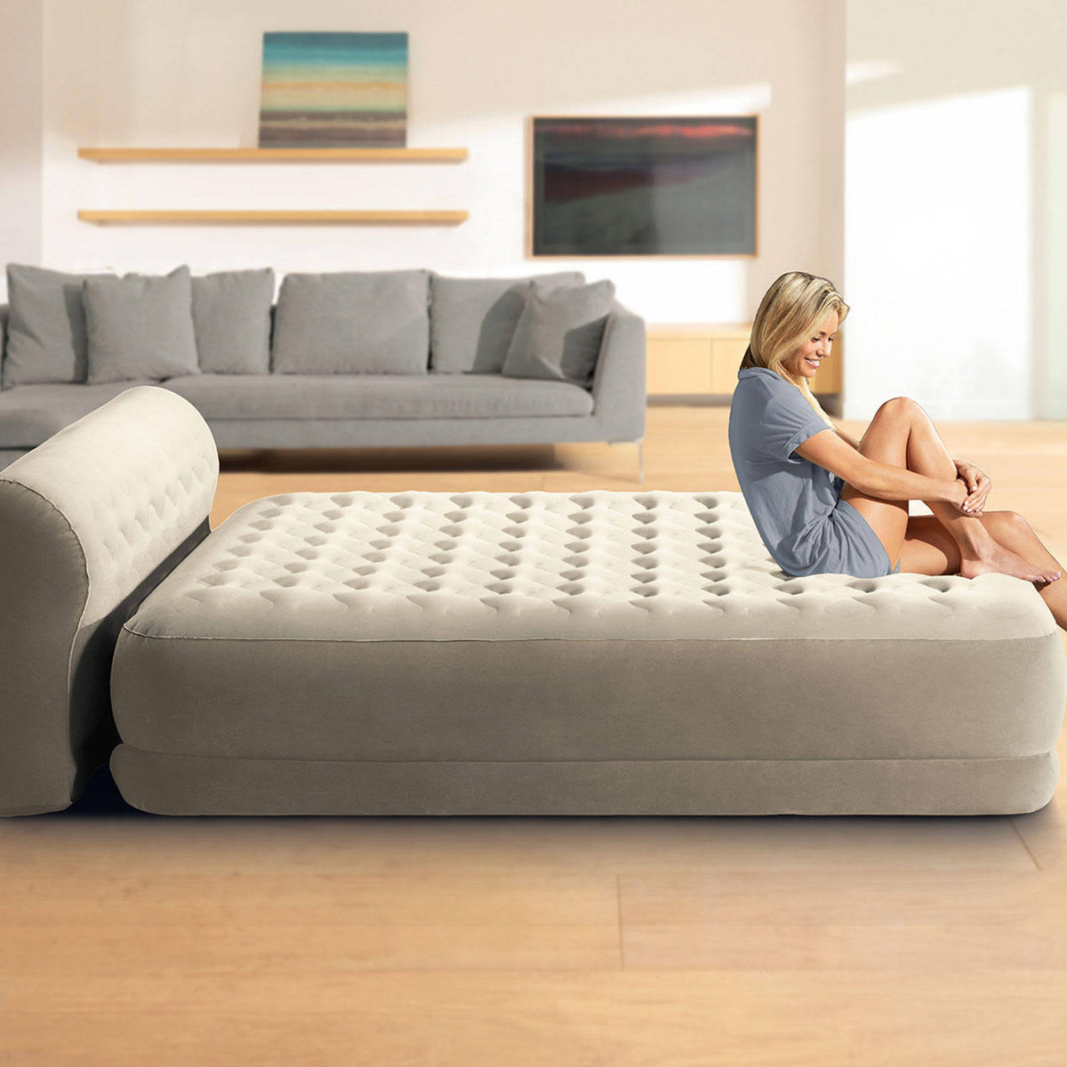 Queen Airbed with Headboard C69526