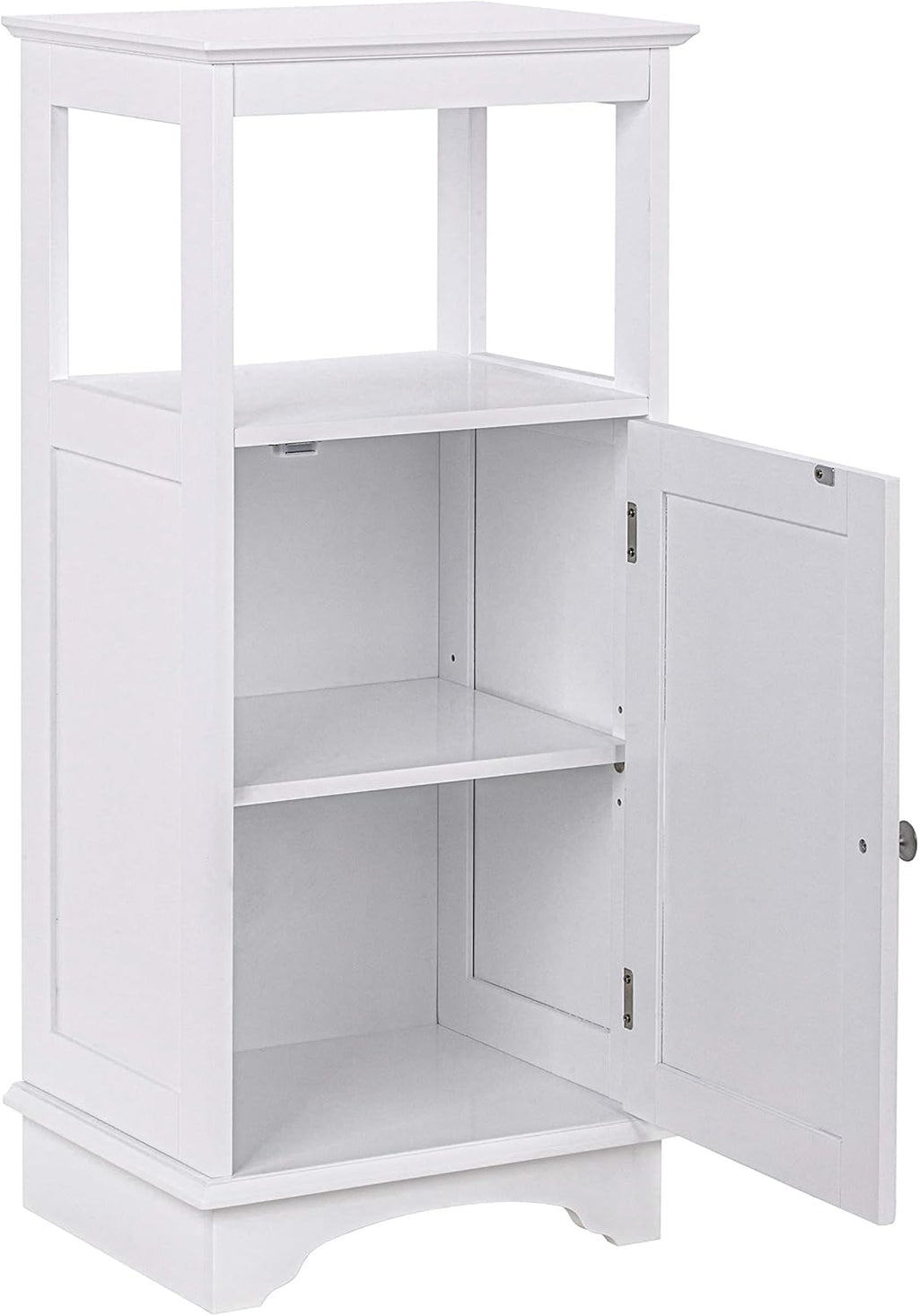White Pack of 2 Floor Cabinet with Single Door and Shelves S39590