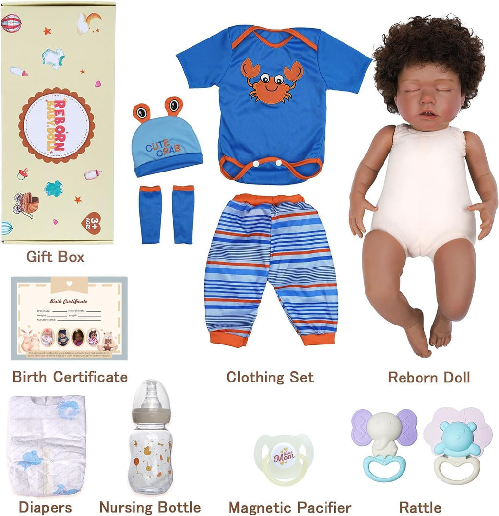 18-Inch Lifelike Reborn Baby Doll with Clothes W1095