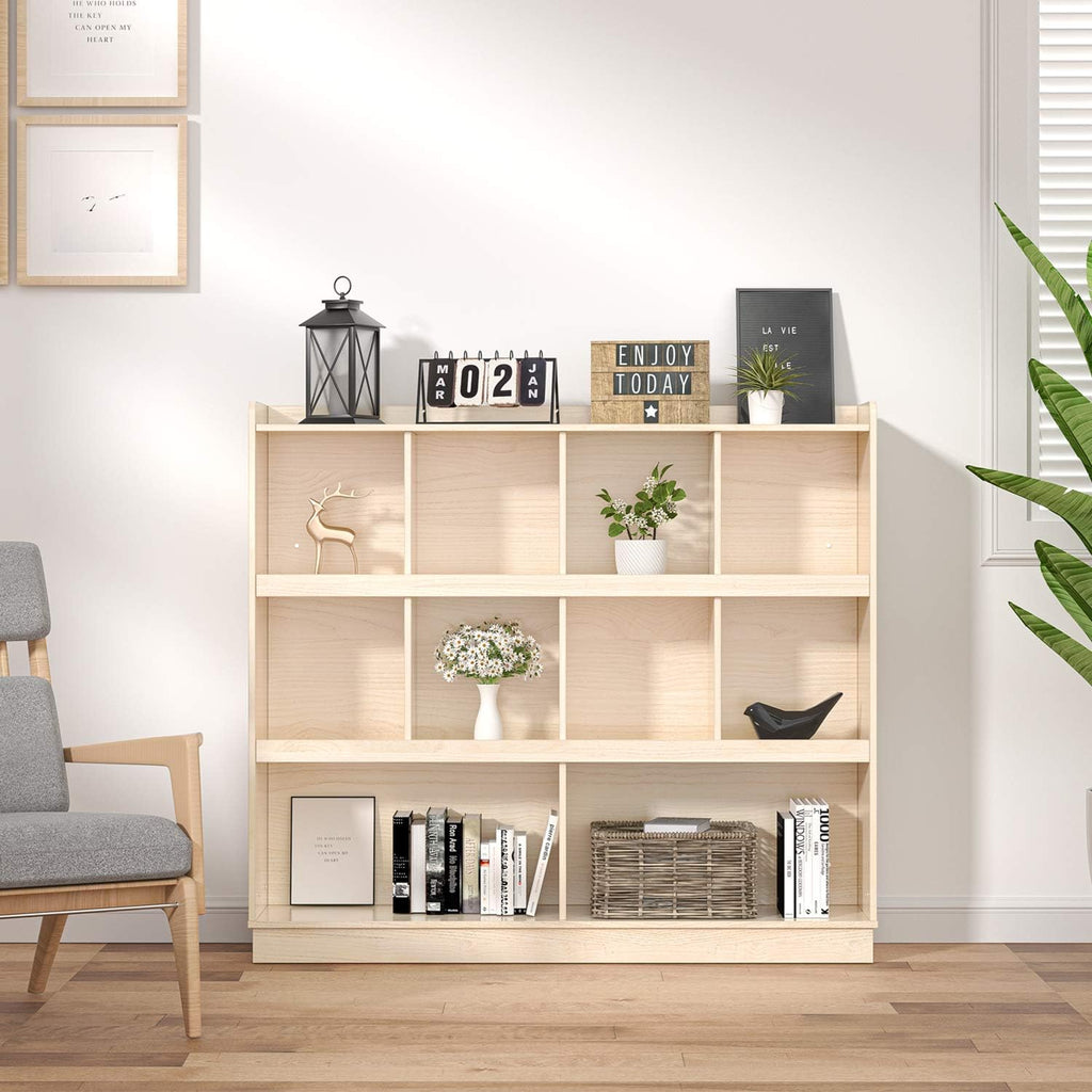 White 5 Tier Bookshelf with 3 Adjustable Shelves Z98310