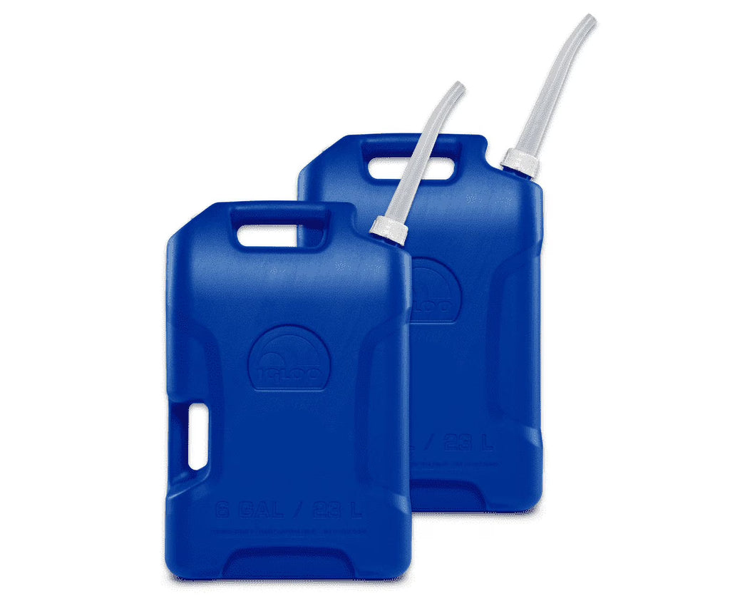 6 Gallon Water Container 2 Pack, Blue H72458