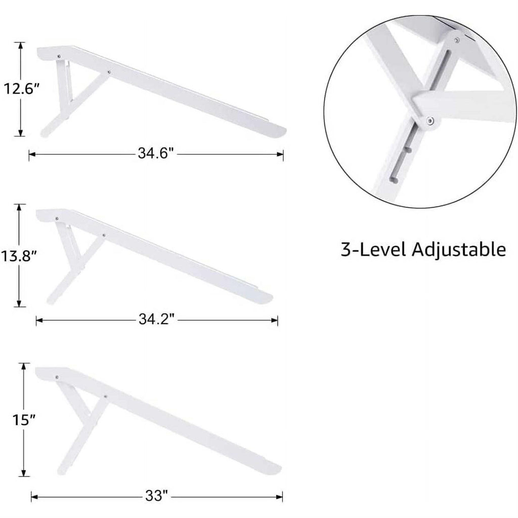 Foldable Wooden Pet Ramp Adjustable Height T5457