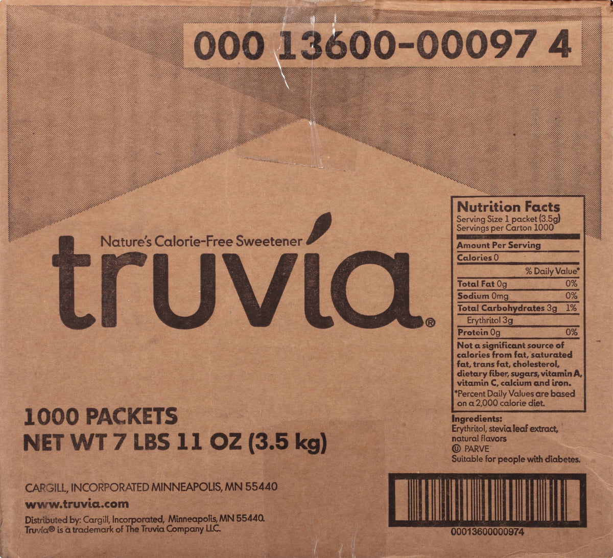 Truvia Natural Sweetener 1000 Packets M77271