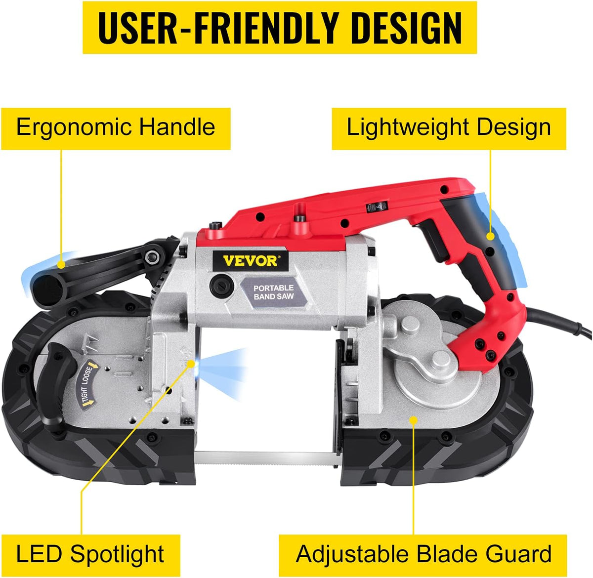 Portable Band Saw, 5 Inch Cutting Capacity, Variable Speed Y880