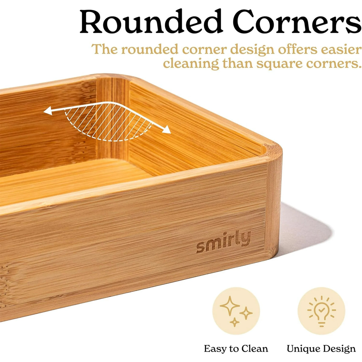 3-Piece Bamboo Kitchen Drawer Organizer Set N385
