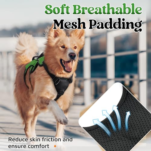 Black Reflective No Pull Dog Harness with Lift Handle A336482