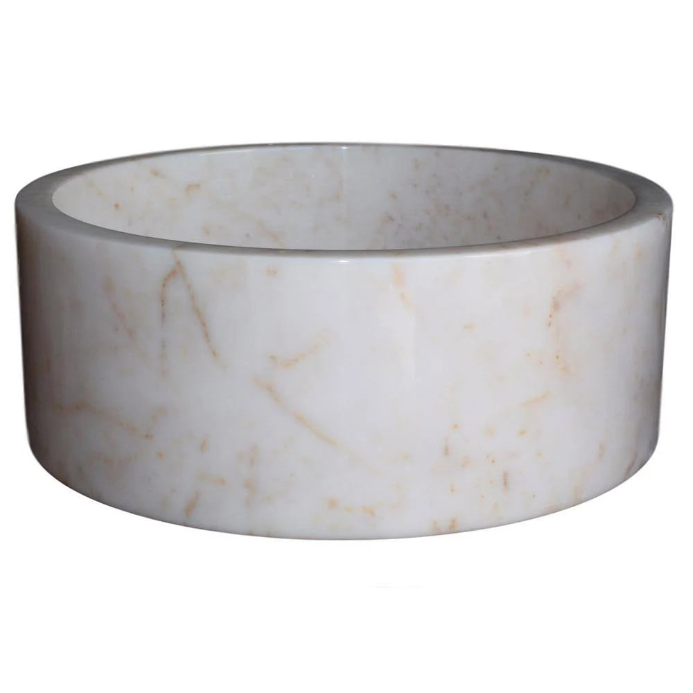 Cylindrical Natural Stone Vessel Sink S20434