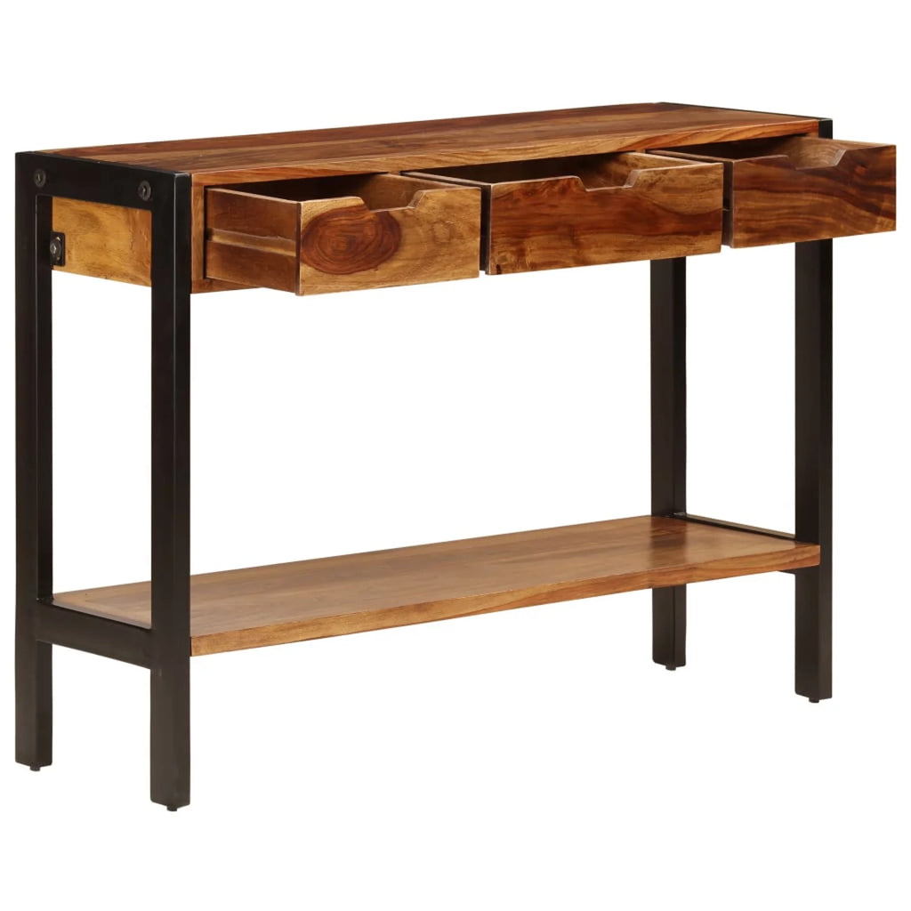 Solid Sheesham Wood Sideboard with 3 Drawers F3175