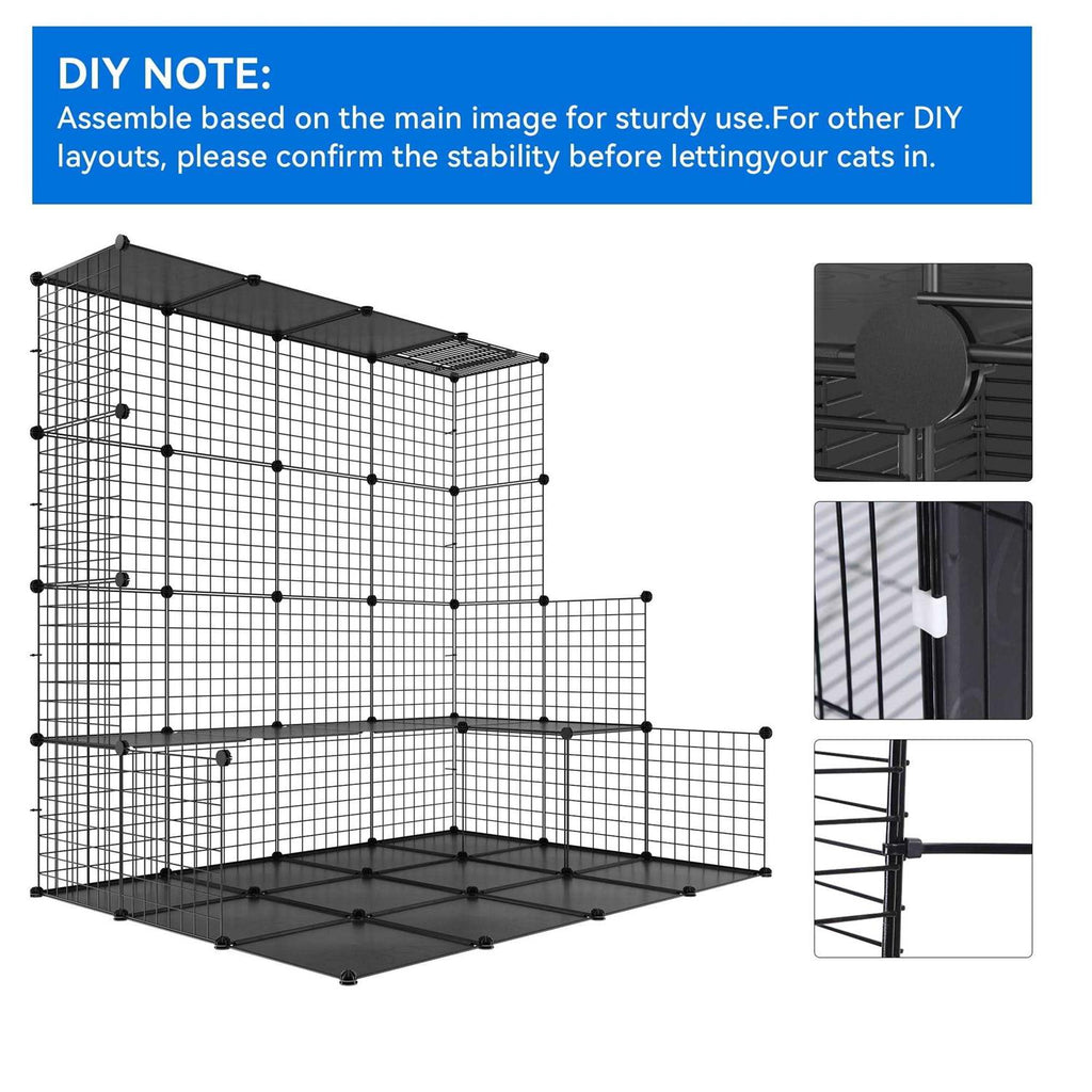 2-Tier Indoor Cat Cage Pet Playpen N1062