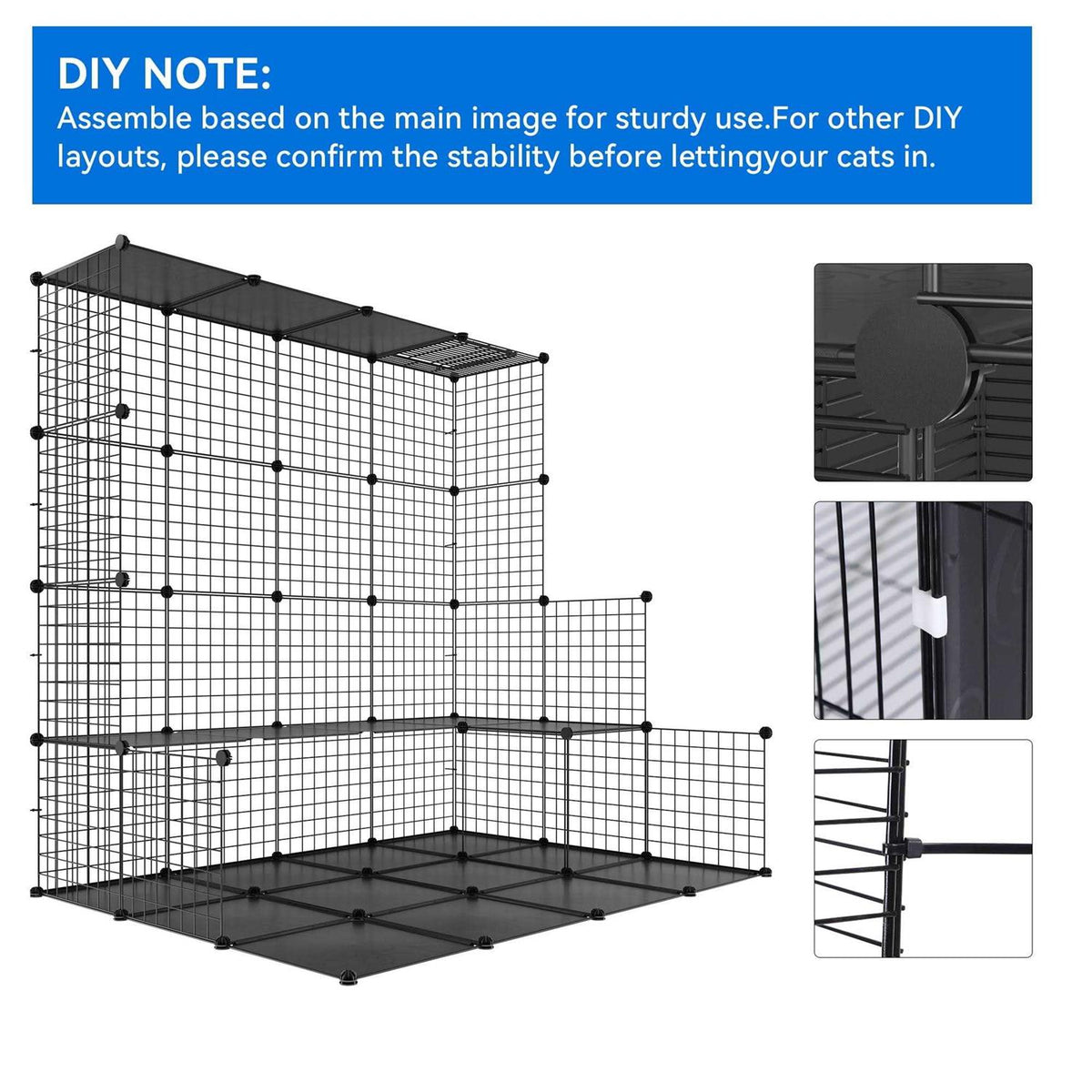 2-Tier Indoor Cat Cage Pet Playpen N1062