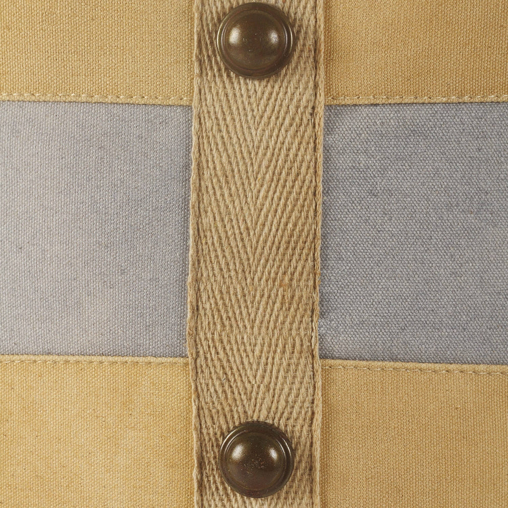 Beige Striped Pouf T283391