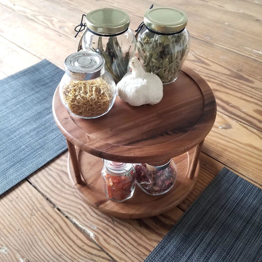 Acacia 2-Tier Turn Table P450