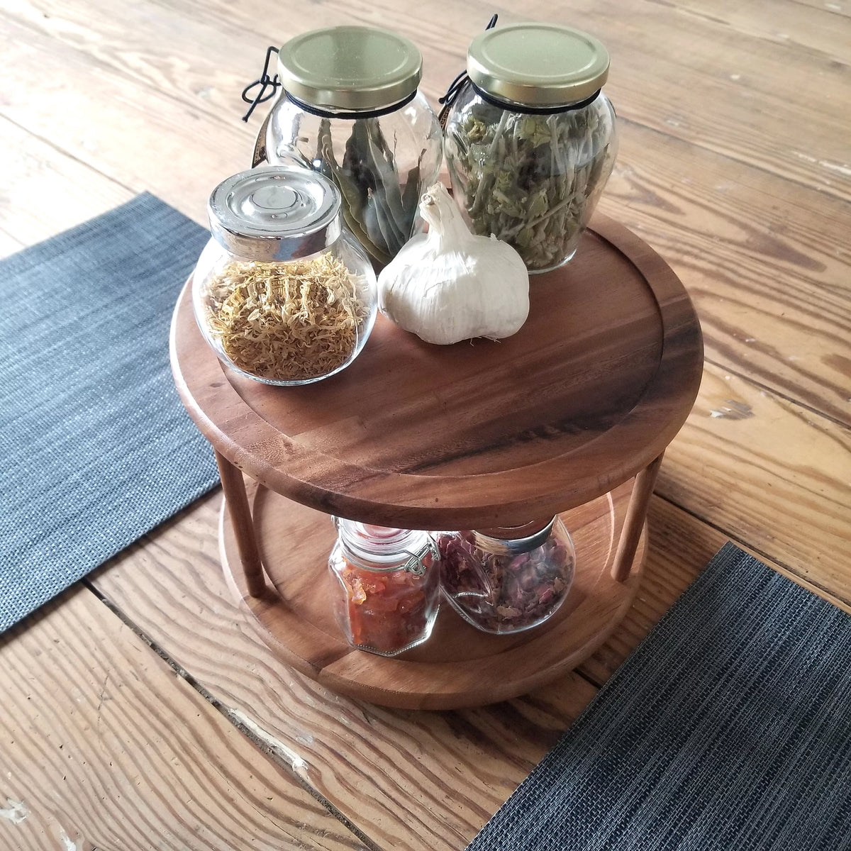 Acacia 2-Tier Turn Table P450