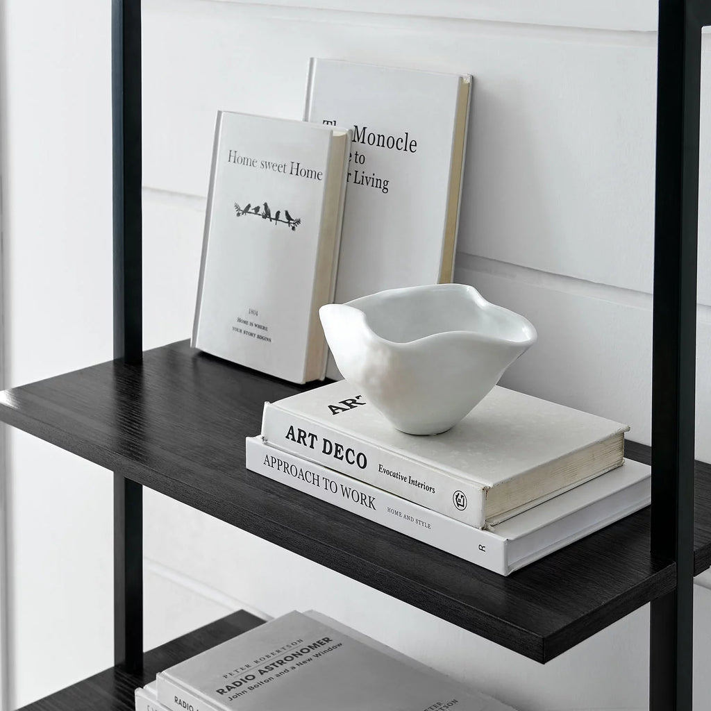5 Tier Black Wall Mount Bookshelf Z717058