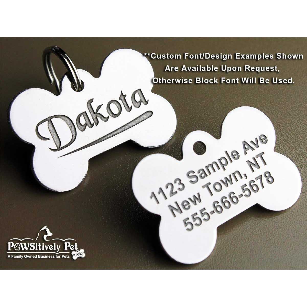 Stainless Steel Custom Engraved Pet ID Tags A47320