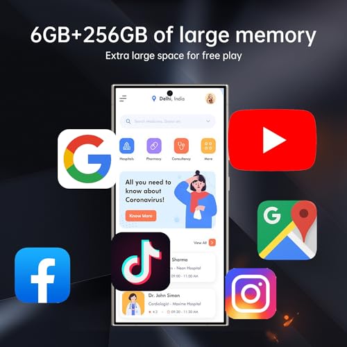 White 6.8" HD Screen 5G Smartphone B3503