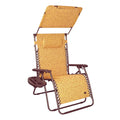 Amber Leaves Zero Gravity Chair with Canopy and Side Tray N96146