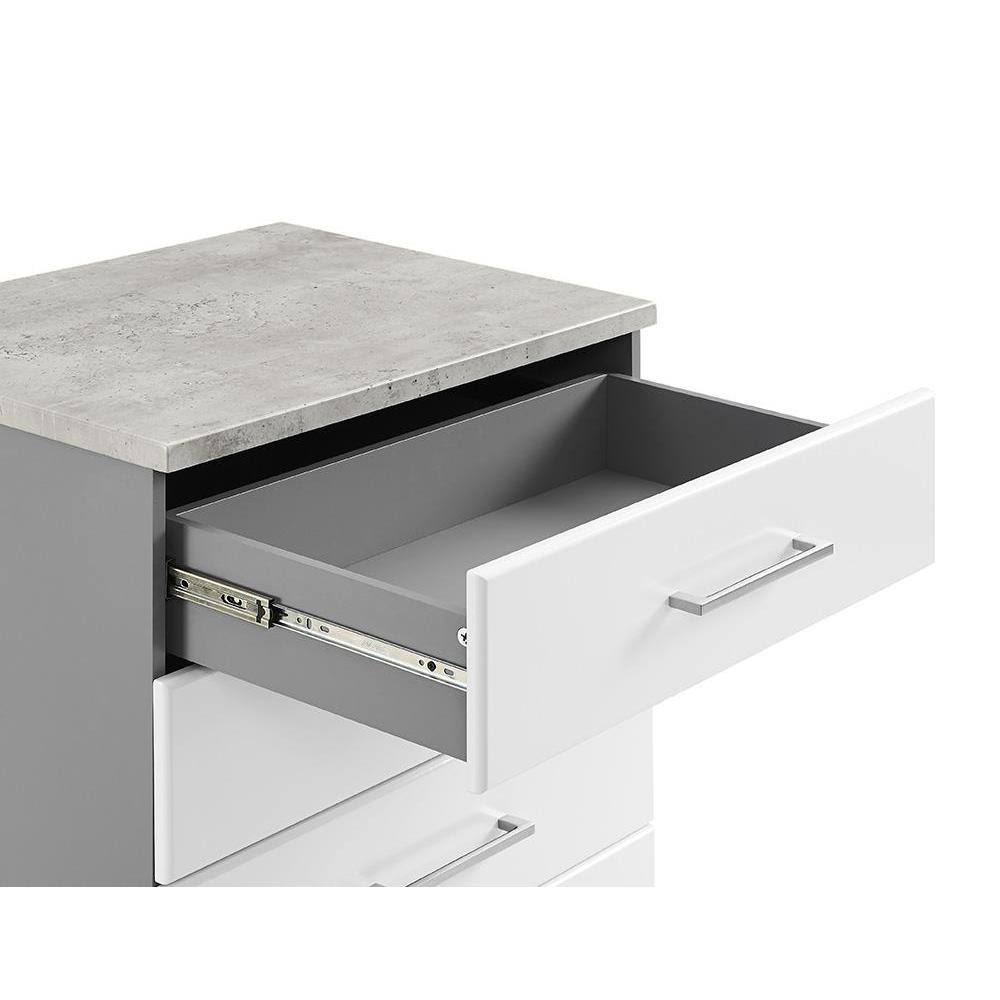 White 4 Drawer Base Cabinet I814148