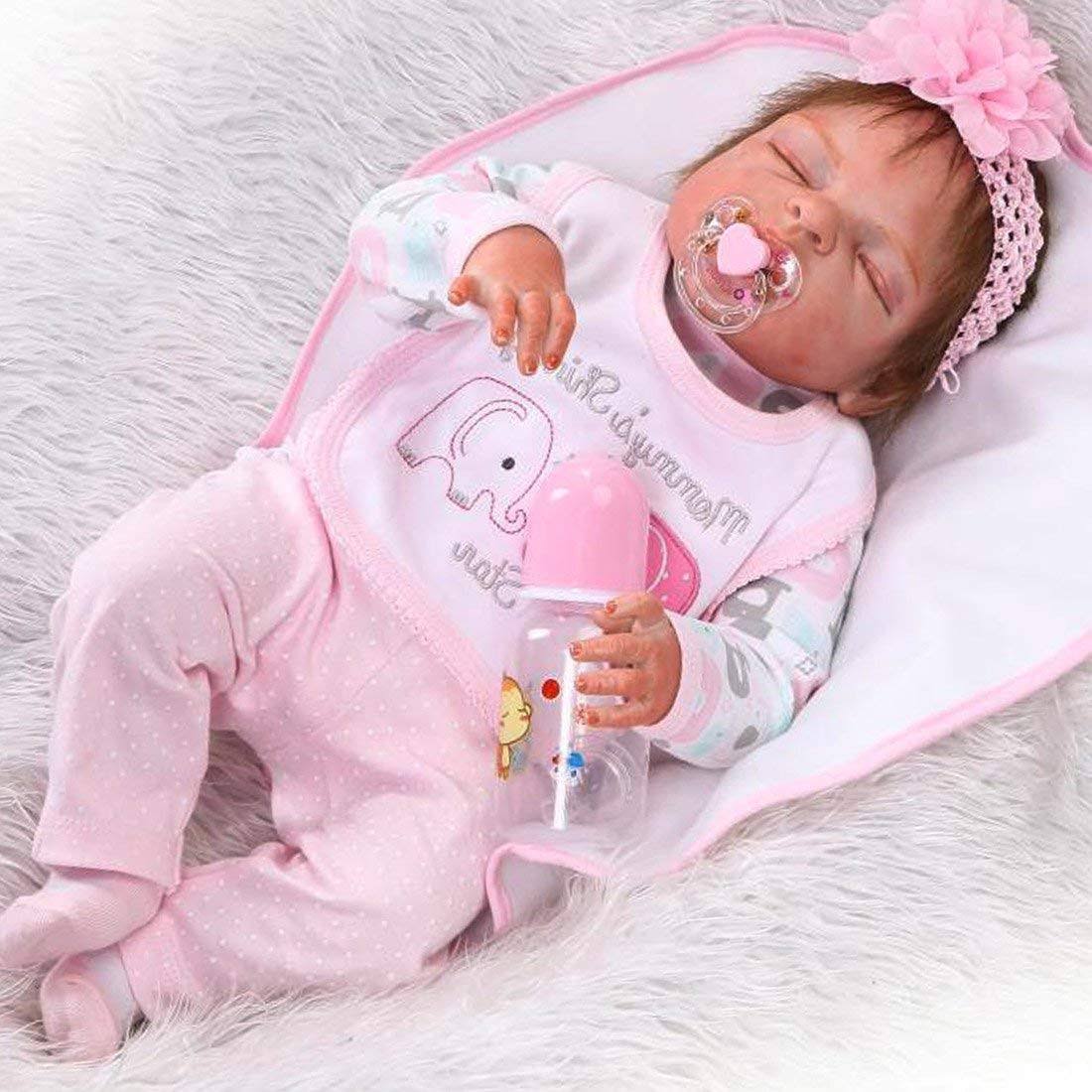 Full Body Silicone Vinyl Reborn Baby Girl Doll L723036